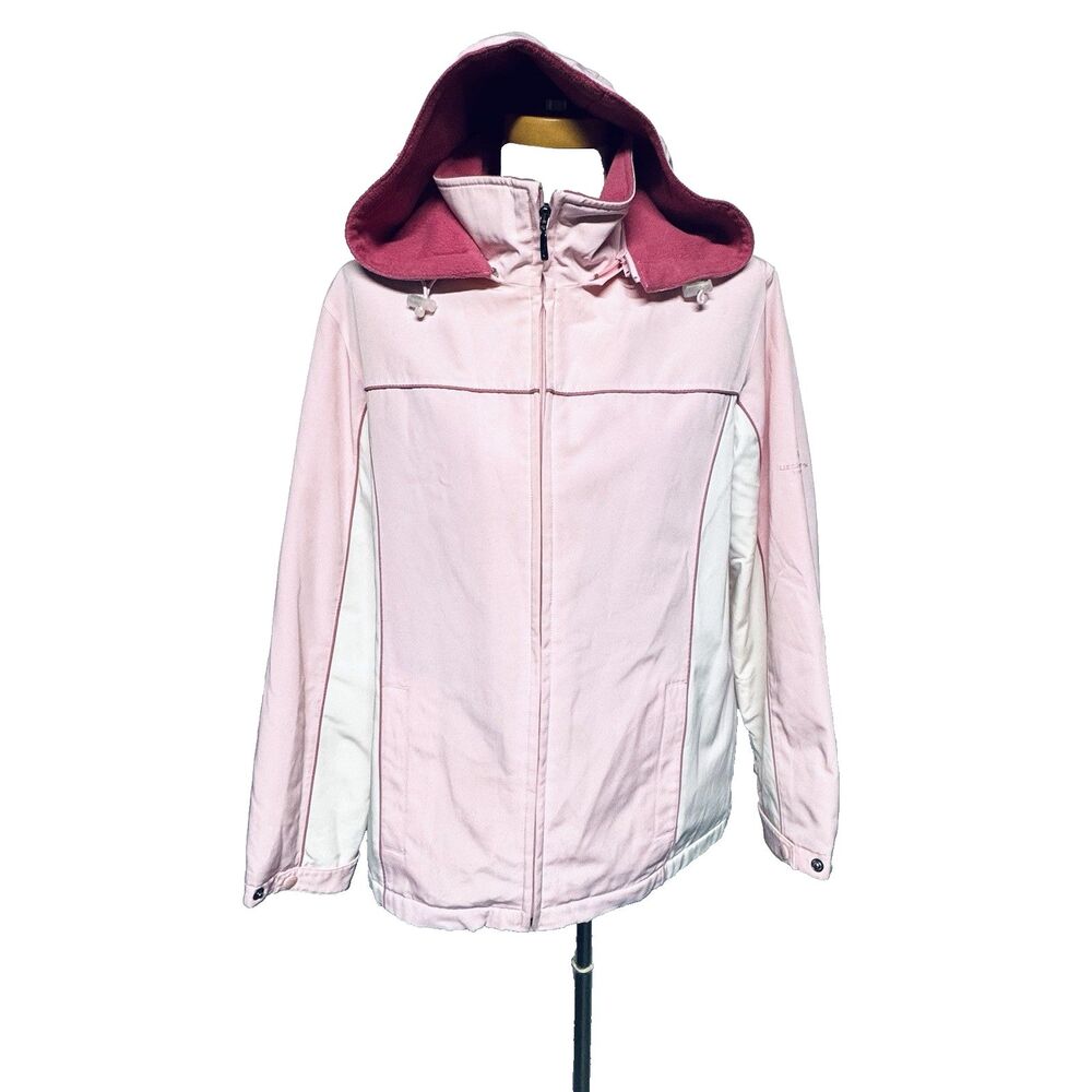 Liz Clairborne Ski Winter Jacket Coat Women's size Medium Pink w Removable Hood